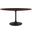 Lippa 60 Inch Wood Oval Dining Table In Walnut and Black