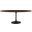 Lippa 78 Inch Wood Oval Dining Table In Walnut and Black
