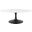Lippa Black and White 42 Inch Oval-Shaped Wood Coffee Table