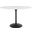 Lippa Black and White 48 Inch Oval Artificial Marble Dining Table