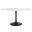 Lippa Black and White 60 Inch Oval Artificial Marble Dining Table