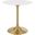 Lippa Gold and White 28 Inch Round Wood Dining Table