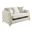Lippa Loveseat In Gold and Off white