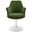 Lippa Performance Velvet Swivel Dining Armchair In White and Moss Green