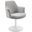 Lippa Swivel Dining Upholstered Armchair In White and Light Gray