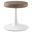 Lippa Vegan Leather Round Stool In Mushroom Brown
