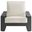 Lirienne Outdoor Patio Aluminum Armchair In Cream and Gray
