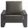 Lirienne Outdoor Patio Aluminum Armchair In Smoke