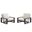 Lirienne Outdoor Patio Aluminum Faux Wood Armchairs Set of 2 In Cream