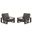 Lirienne Outdoor Patio Aluminum Faux Wood Armchairs Set of 2 In Smoke