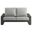 Lirienne Outdoor Patio Aluminum Loveseat In Light Gray