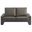 Lirienne Outdoor Patio Aluminum Loveseat In Smoke Gray