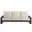 Lirienne Outdoor Patio Aluminum Sofa In Cream and Gray