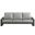 Lirienne Outdoor Patio Aluminum Sofa In Light Gray