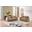 Lisa Living Room Set In Gold And Copper