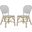 Lisbeth Grey and White French Bistro Stacking Side Chair Set of 2