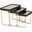 Lisbon Nesting Tables Set of 3 In Silken Matte Black