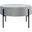 Lisbon Round Cocktail Ottoman In Black and Grey