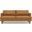 Livingston Top Grain Genuine Leather 76 Inch Sofa In Sienna