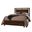 Lodge and Loft King Floating Panel Bed with Footboard Storage In Dark Oak