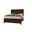 Lodge and Loft King Upholstered Storage Bed In Sedona Brown and Dark Oak