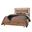 Lodge and Loft Queen Floating Panel Bed with Footboard Storage In Blond Oak