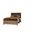 Lodge and Loft Queen Upholstered Storage Bed In Sedona Brown and Blond Oak