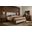 Lodge and Loft  Upholstered Bedroom Set In Ivory Cream and Dark Oak