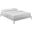 Lodge Full Wood Platform Bed Frame In White