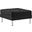 Loft Silver and Black Tufted Upholstered Faux Leather Ottoman