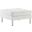 Loft Silver and White Tufted Upholstered Faux Leather Ottoman