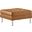 Loft Silver Tan Tufted Upholstered Faux Leather Ottoman