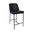 Loft Vegan Leather Metal Counter Stool Set of 2 In Black