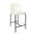 Loft Vegan Leather Metal Counter Stool Set of 2 In Ivory
