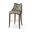 Logan Chesterfield Leather Barstool In Grey