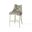 Logan Chesterfield Leather Counter Stool In Antique White and Grey