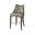 Logan Chesterfield Leather Counter Stool In Grey