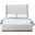 Logan Linen Textured Fabric Full Bed In Cream