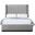 Logan Textured Fabric Full Bed In Grey Linen