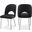 Logan Vegan Leather Dining Chair Set of 2 In Black