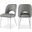Logan Vegan Leather Dining Chair Set of 2 In Grey