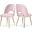 Logan Velvet Dining Chair Set of 2 In Pink