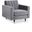 Lola Velvet Chair In Grey