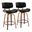 Lombardi 26 Inch Fixed Height Counter Stool Set of 2 In Black Walnut