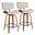 Lombardi 26 Inch Fixed Height Counter Stool Set of 2 In Walnut and Cream