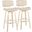 Lombardi 30 Inch Fixed Height Barstool Set of 2 In Natural and Cream