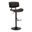 Lombardi Adjustable Barstool In Walnut and Espresso