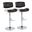 Lombardi Adjustable Barstool Set of 2 In Natural and Chrome