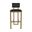 London 30 Inch Bar Height Stool In Milky Gold and Licorice Black