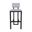 London 30 Inch Bar Height Stool In Sable Onyx and Charcoal Gray